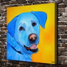The dog animal Decor  20x16 inch FRAMED CANVAS PRINT
