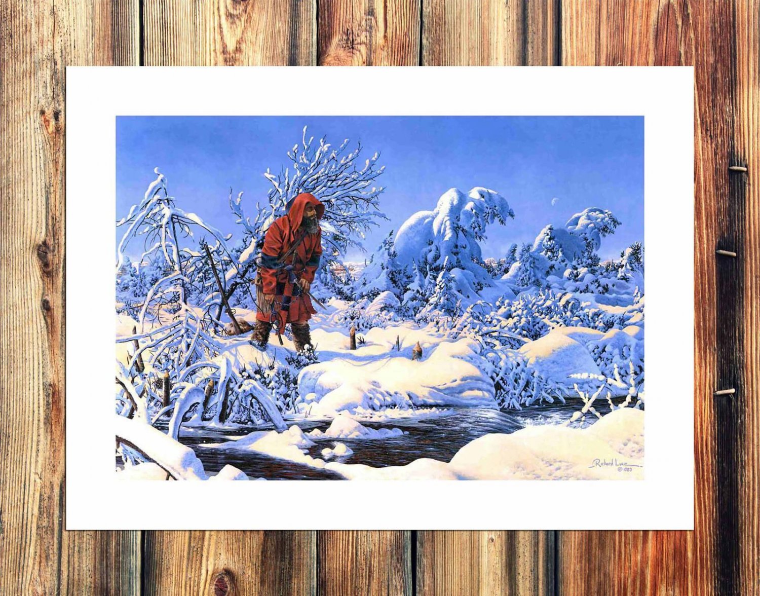 Heavy snow Decor  20x16 inch FRAMED CANVAS PRINT