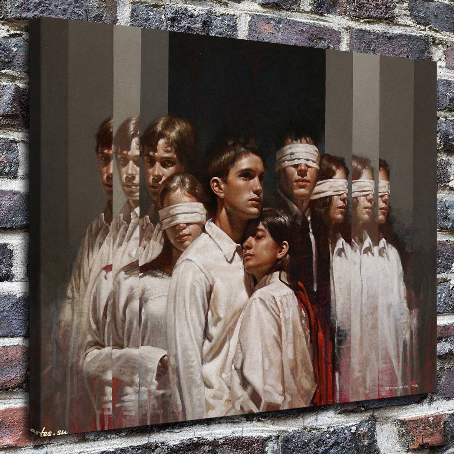 Diego Dayer together Decor  20x16 inch FRAMED CANVAS PRINT