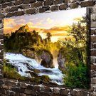 Great rivers Decor  20x16 inch FRAMED CANVAS PRINT