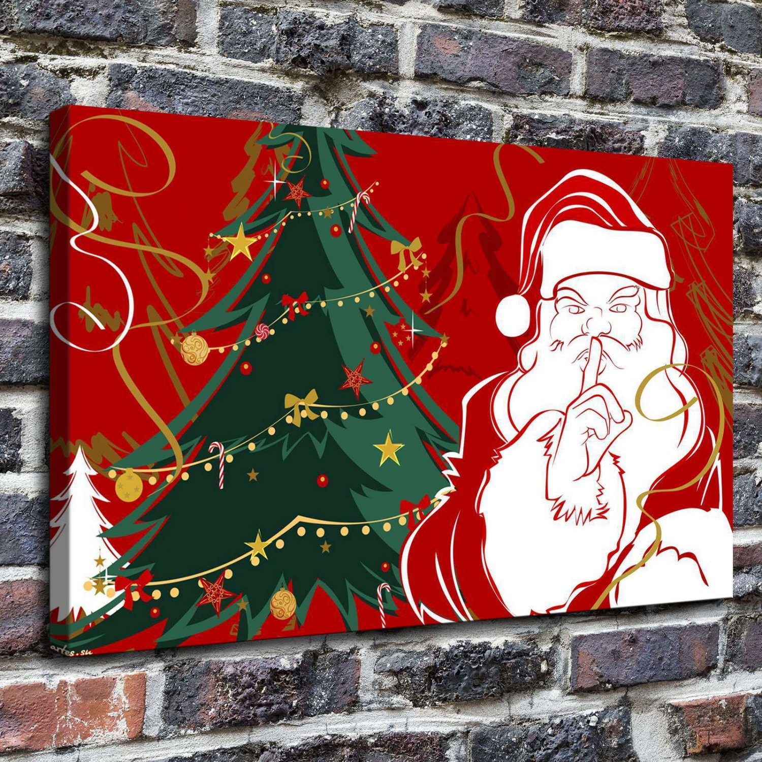 New Year Decor  20x16 inch FRAMED CANVAS PRINT