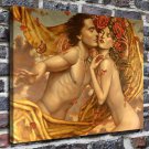 Long hair woman Decor  20x16 inch FRAMED CANVAS PRINT