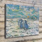 Two Peasant Women Decor  20x16 inch FRAMED CANVAS PRINT