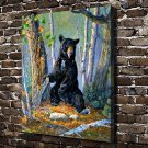 Honey Tree Bear Animal Decor  20x16 inch FRAMED CANVAS PRINT