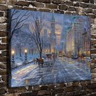 A Winters Stroll Decor  20x16 inch FRAMED CANVAS PRINT