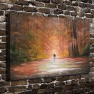 Lonely road Decor  20x16 inch FRAMED CANVAS PRINT