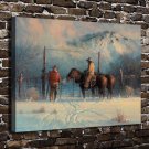 The cold winter Decor  20x16 inch FRAMED CANVAS PRINT