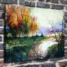 Watercolor Decor  20x16 inch FRAMED CANVAS PRINT
