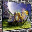 Romantic date Decor  20x16 inch FRAMED CANVAS PRINT