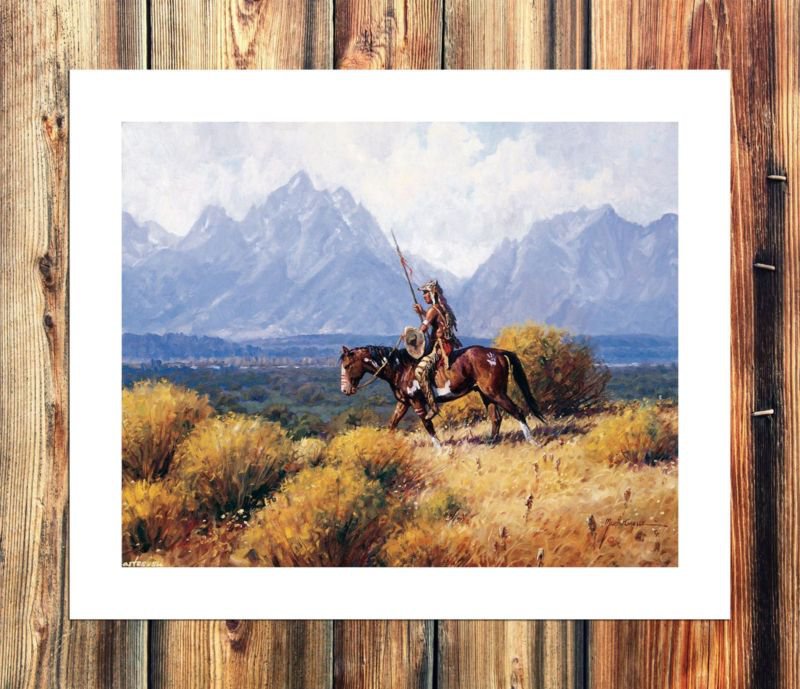 A wandering wolf Decor  20x16 inch FRAMED CANVAS PRINT