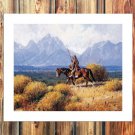 A wandering wolf Decor  20x16 inch FRAMED CANVAS PRINT