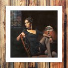 The black dress Decor  20x16 inch FRAMED CANVAS PRINT
