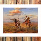 The hunting of man Decor  20x16 inch FRAMED CANVAS PRINT