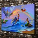 A beautiful rainbow Decor  20x16 inch FRAMED CANVAS PRINT