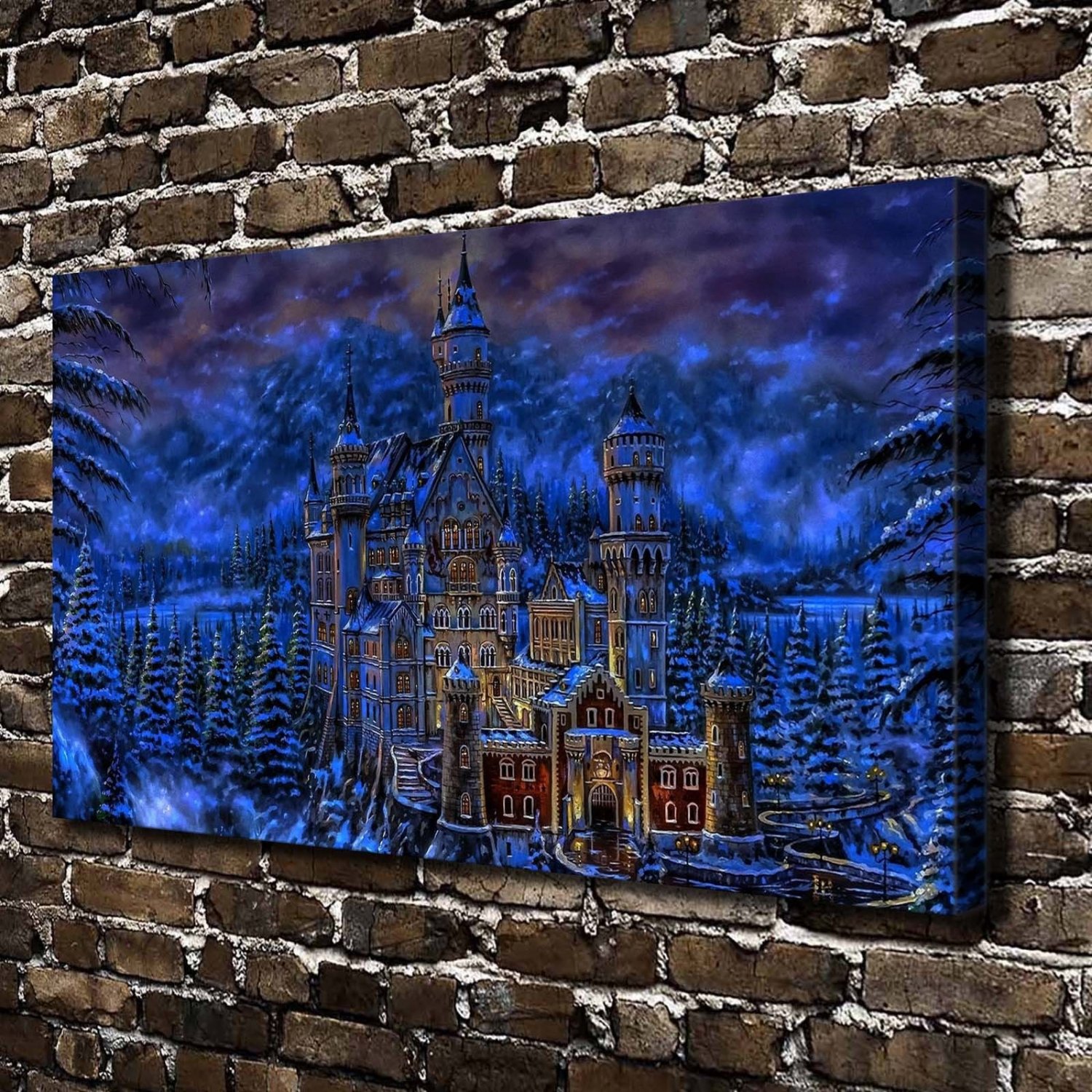 The beautiful castle Decor  20x16 inch FRAMED CANVAS PRINT