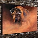 Bull Causing a Stir Decor  20x16 inch FRAMED CANVAS PRINT