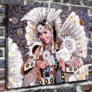 Lndian woman Decor  20x16 inch FRAMED CANVAS PRINT