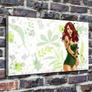 Green skirt woman Decor  20x16 inch FRAMED CANVAS PRINT