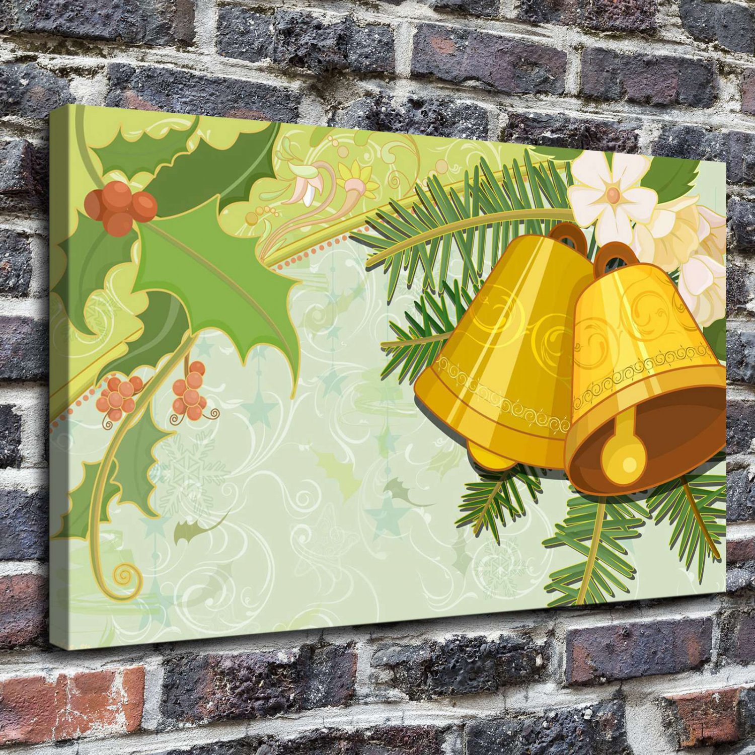 New Year's Eve Decor  20x16 inch FRAMED CANVAS PRINT