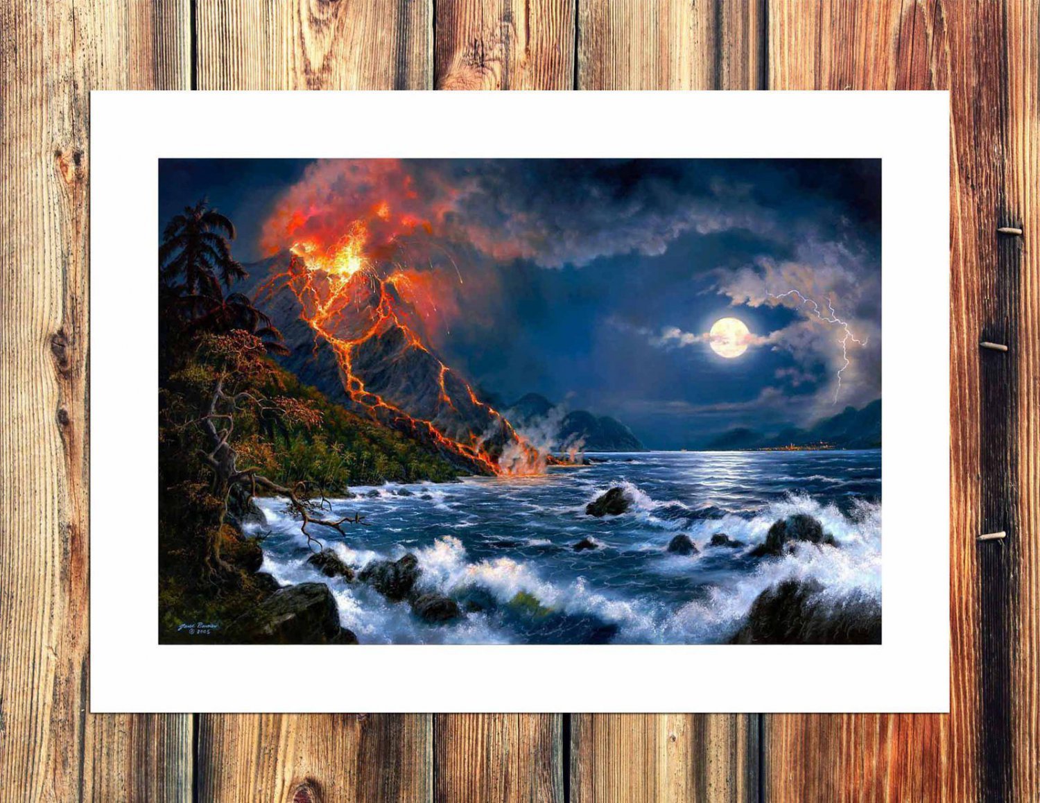A thunder Decor  20x16 inch FRAMED CANVAS PRINT