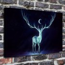 Magic Deer Decor  20x16 inch FRAMED CANVAS PRINT