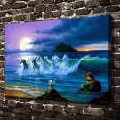 They only come out at night Paintings Decor  20x16 inch FRAMED CANVAS PRINT
