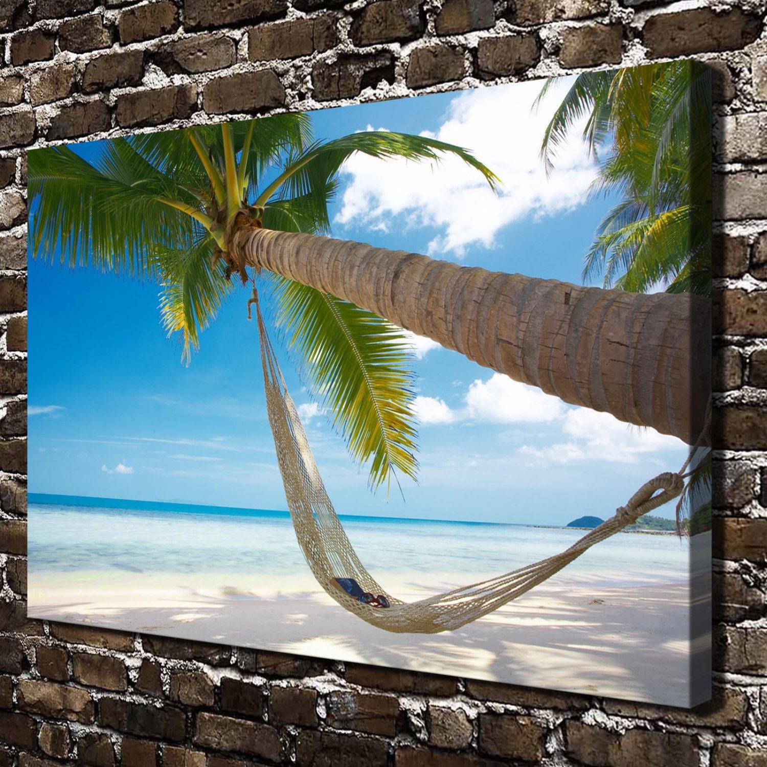 The coconut Decor  20x16 inch FRAMED CANVAS PRINT