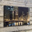 Chicago óëèöà êëàðê Decor  20x16 inch FRAMED CANVAS PRINT