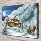 Beautiful Christmas Decor  20x16 inch FRAMED CANVAS PRINT