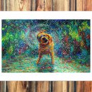 A puppy Decor  20x16 inch FRAMED CANVAS PRINT