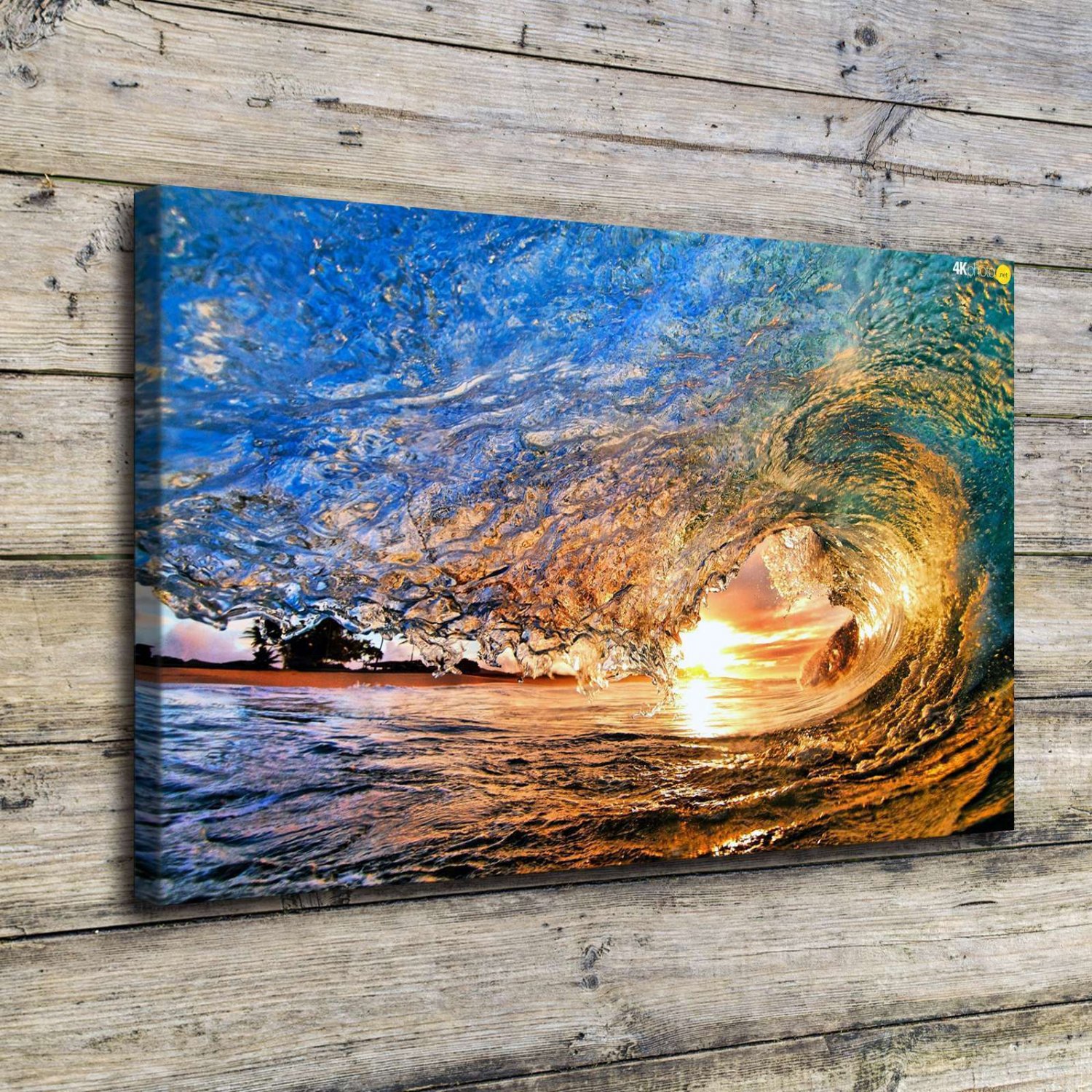 Sun Tides west sea Decor  20x16 inch FRAMED CANVAS PRINT