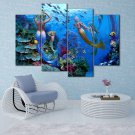 Sisters of the Sea pictorial Decor  20x16 inch FRAMED CANVAS PRINT