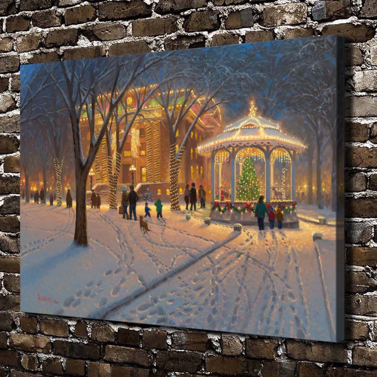 Christmas cheer Decor  20x16 inch FRAMED CANVAS PRINT