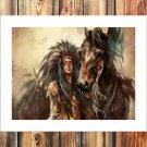 Women and horses Decor  20x16 inch FRAMED CANVAS PRINT