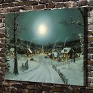 The God of The Moon Decor  20x16 inch FRAMED CANVAS PRINT