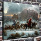 Apaches winter Decor  20x16 inch FRAMED CANVAS PRINT