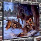 The indians Decor  20x16 inch FRAMED CANVAS PRINT