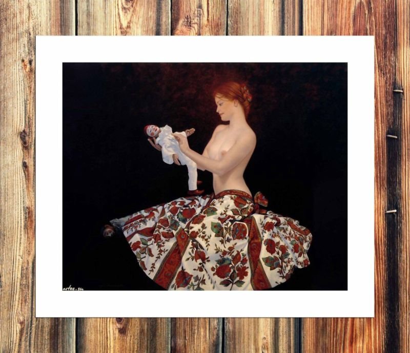 Gentle charm Decor  20x16 inch FRAMED CANVAS PRINT