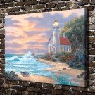 The blue sea Decor  20x16 inch FRAMED CANVAS PRINT