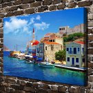 The Aegean sea Decor  20x16 inch FRAMED CANVAS PRINT