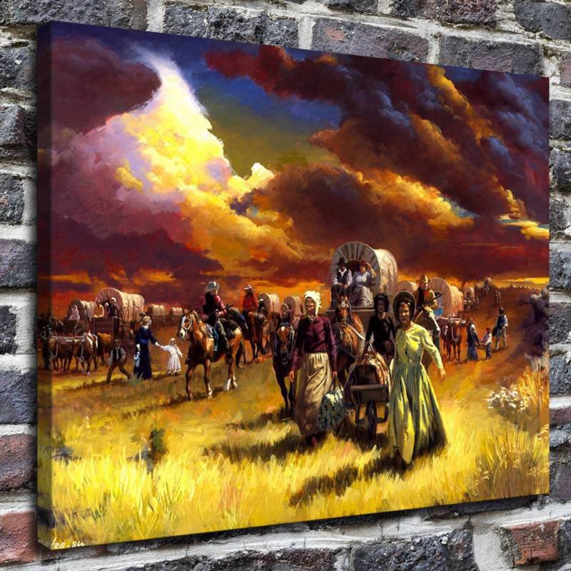 Immigrants vans Decor  20x16 inch FRAMED CANVAS PRINT