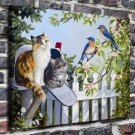 Birds are friends Decor  20x16 inch FRAMED CANVAS PRINT