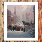 Along Park Avenue Decor  20x16 inch FRAMED CANVAS PRINT