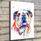 Watercolor Dog Decor  20x16 inch FRAMED CANVAS PRINT