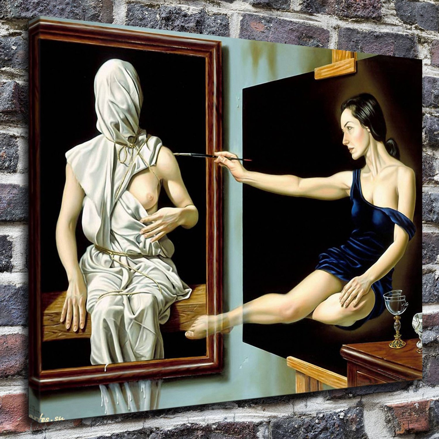 Hidden world Decor  20x16 inch FRAMED CANVAS PRINT