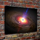 Universe In A Drop of Water Decor  20x16 inch FRAMED CANVAS PRINT