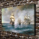 In the sea vessel Decor  20x16 inch FRAMED CANVAS PRINT