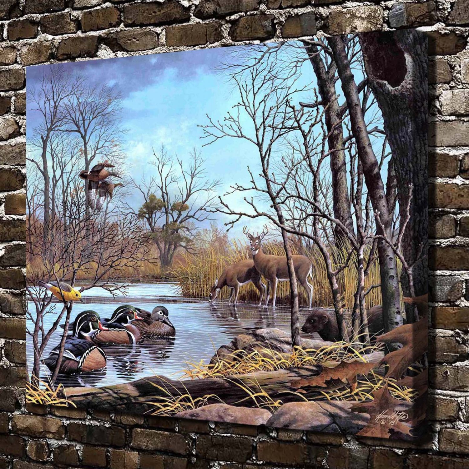 A new day Decor  20x16 inch FRAMED CANVAS PRINT
