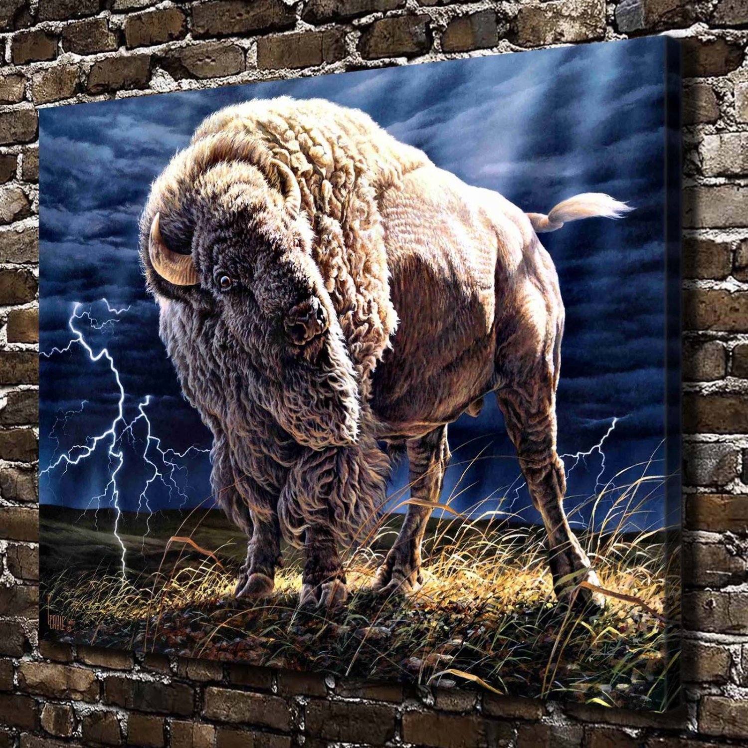 Divine Powers Animals Decor  20x16 inch FRAMED CANVAS PRINT