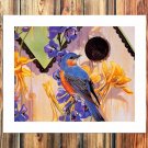 Alone the bird Decor  20x16 inch FRAMED CANVAS PRINT
